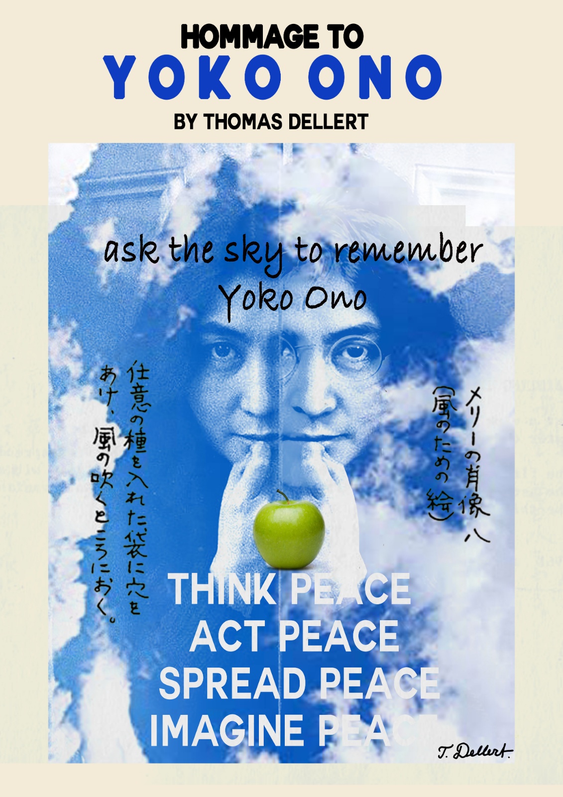Small. YOKO ONO Portrait Poster by Thomas Dellert 